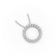 CIRCLE SHAPE PENDANT WITH CHAIN IN SILVER