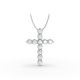 CROSS SHAPE PENDANT WITH CHAIN IN SILVER