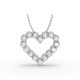 HEART SHAPE PENDANT WITH CHAIN IN SILVER