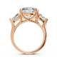 Pear Shape 14K White Gold 3-stone Bridal Rings