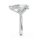 Pear Shape 14K White Gold 3-stone Bridal Rings