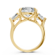 Pear Shape 14K White Gold 3-stone Bridal Rings
