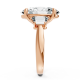 Oval 14K White Gold 3-stone Bridal Ring