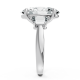 Oval 14K White Gold 3-stone Bridal Ring
