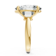 Oval 14K White Gold 3-stone Bridal Ring