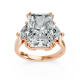 Radiant 14K White Gold Fashion Bridal Ring