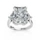 Radiant 14K White Gold Fashion Bridal Ring