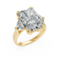 Radiant 14K White Gold Fashion Bridal Ring