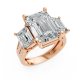 Emerald 14K White Gold Fashion Bridal Ring