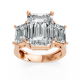 Emerald 14K White Gold Fashion Bridal Ring