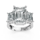 Emerald 14K White Gold Fashion Bridal Ring