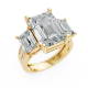 Emerald 14K White Gold Fashion Bridal Ring