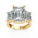 Emerald 14K White Gold Fashion Bridal Ring