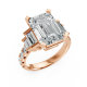 Emerald 14K White Gold Fashion Bridal Ring