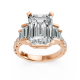 Emerald 14K White Gold Fashion Bridal Ring
