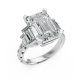 Emerald 14K White Gold Fashion Bridal Ring