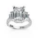 Emerald 14K White Gold Fashion Bridal Ring