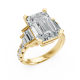 Emerald 14K White Gold Fashion Bridal Ring