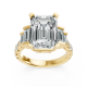 Emerald 14K White Gold Fashion Bridal Ring