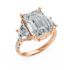 Emerald 14K White Gold Fashion Bridal Ring