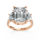 Emerald 14K White Gold Fashion Bridal Ring