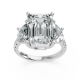 Emerald 14K White Gold Fashion Bridal Ring