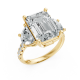Emerald 14K White Gold Fashion Bridal Ring