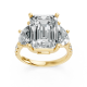 Emerald 14K White Gold Fashion Bridal Ring