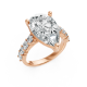 Pear Shape 14K White Gold Fashion Bridal Ring