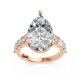 Pear Shape 14K White Gold Fashion Bridal Ring