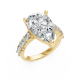 Pear Shape 14K White Gold Fashion Bridal Ring