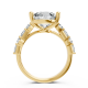 Pear Shape 14K White Gold Fashion Bridal Ring