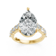 Pear Shape 14K White Gold Fashion Bridal Ring