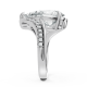 Pear Shape 14K White Gold Fashion Bridal Ring