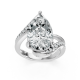 Pear Shape 14K White Gold Fashion Bridal Ring