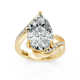 Pear Shape 14K White Gold Fashion Bridal Ring