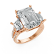 Emerald 14K White Gold Fashion Bridal Ring