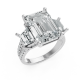 Emerald 14K White Gold Fashion Bridal Ring