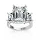 Emerald 14K White Gold Fashion Bridal Ring