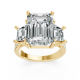 Emerald 14K White Gold Fashion Bridal Ring