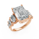 Emerald 14K White Gold Fashion Bridal Ring