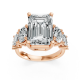 Emerald 14K White Gold Fashion Bridal Ring