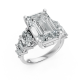 Emerald 14K White Gold Fashion Bridal Ring
