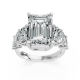 Emerald 14K White Gold Fashion Bridal Ring