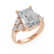Emerald 14K White Gold Fashion Bridal Ring