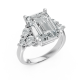 Emerald 14K White Gold Fashion Bridal Ring