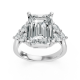 Emerald 14K White Gold Fashion Bridal Ring