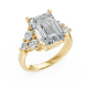 Emerald 14K White Gold Fashion Bridal Ring