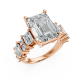 Emerald 14K White Gold Fashion Bridal Ring