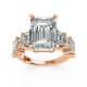 Emerald 14K White Gold Fashion Bridal Ring